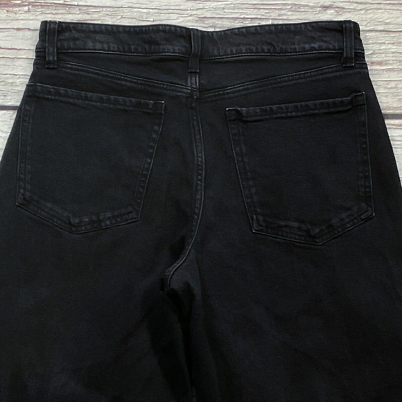 Old Navy Womens Jeans size 12 Black O.G. Loose High Rise Destroyed Denim Stretch - Picture 9 of 11